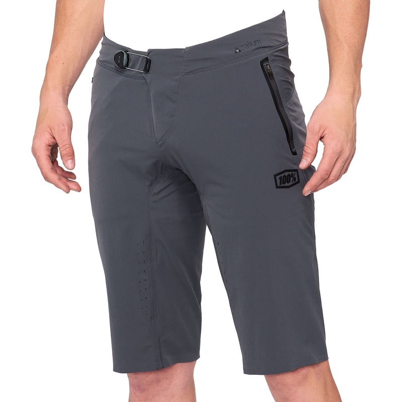 100% Celium Mens MTB Shorts-28 & 30 & 32 & 34 & 36 & 38-Charcoal