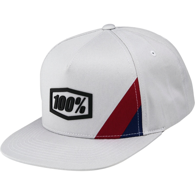 100% Cornerstone Snapback Hat-Light Grey