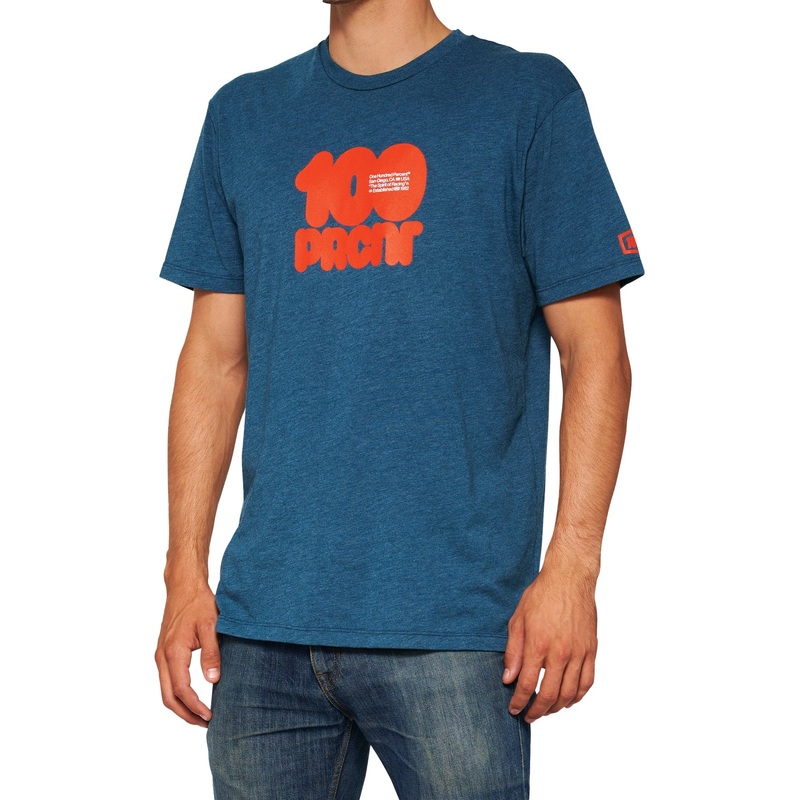 100% Donut Mens SS T-Shirt-SM & MD & LG & XL-Deep Sea Heather