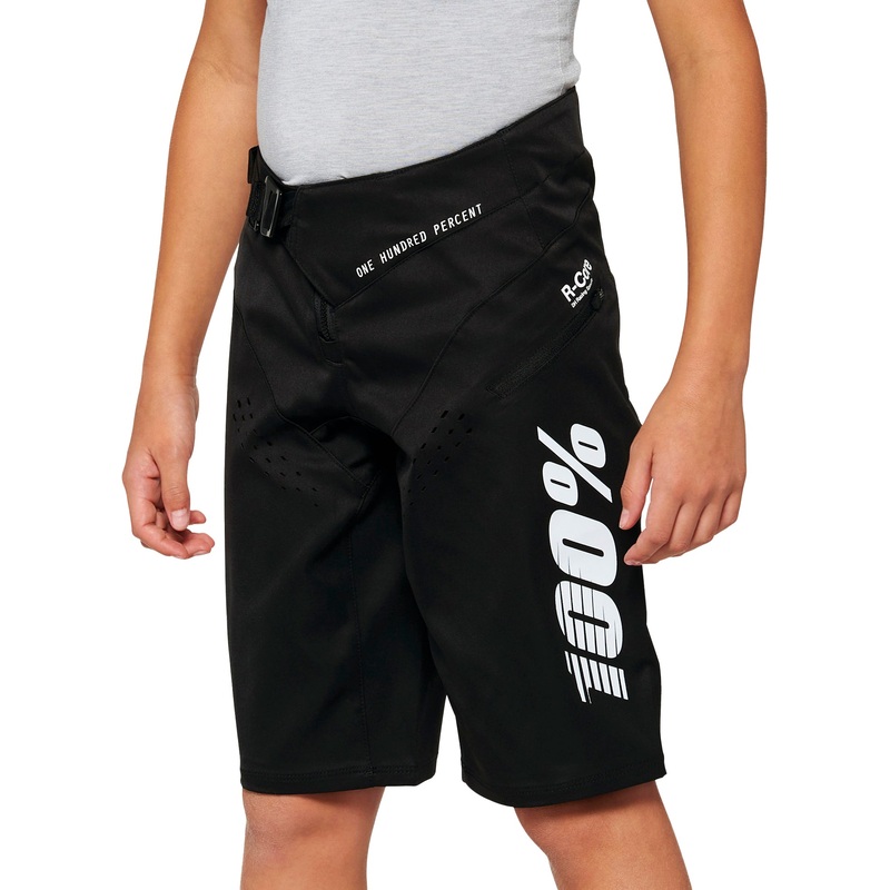 100% R-Core Youth MTB Shorts-22 & 24 & 26 & 28-Black