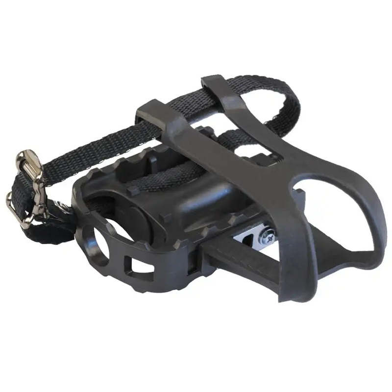 Azur Grip+ Toeclip & Strap Plastic Pedals