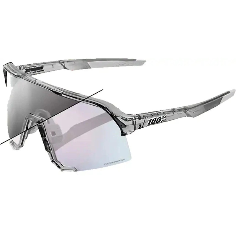 100% S3 Glasses-Polished Translucent Grey / Rose Gold Photochromatic