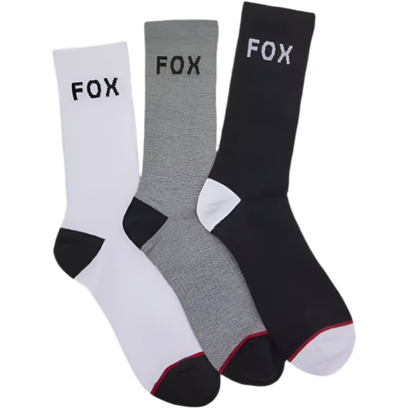 Fox Crew 3pk Socks-L/XL / 43-45 & S/M / 39-42 & XS/S / 36-41-Multi