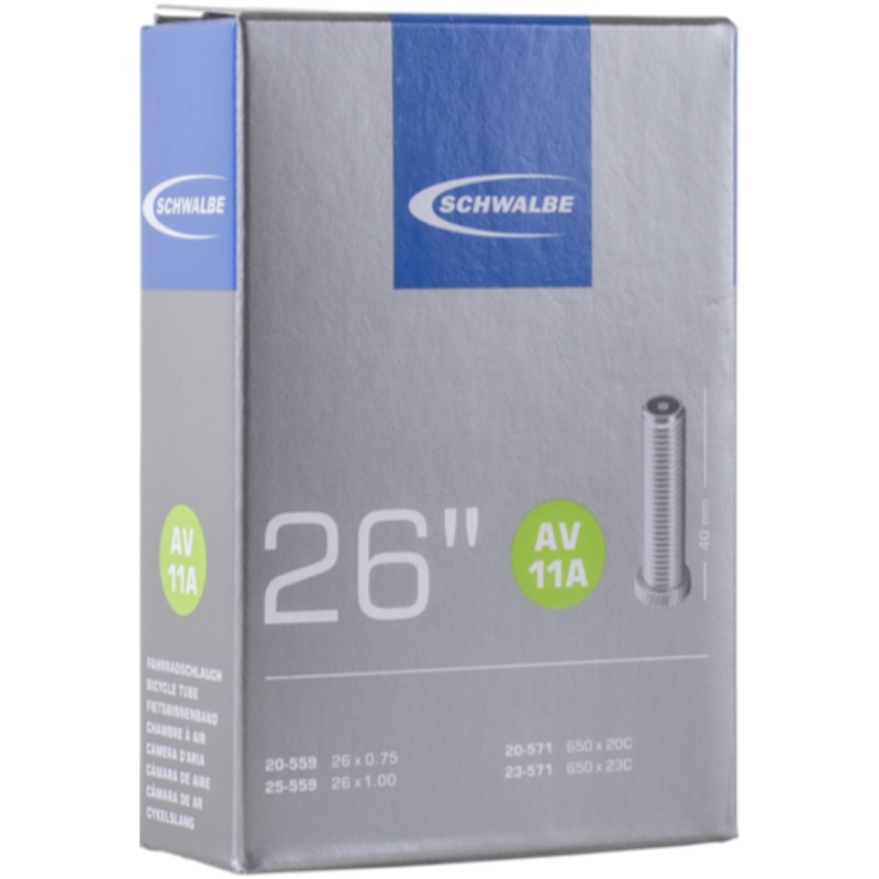 Schwalbe Butyl Tube 11A (26)-26″-20-25mm-Presta & Schrader