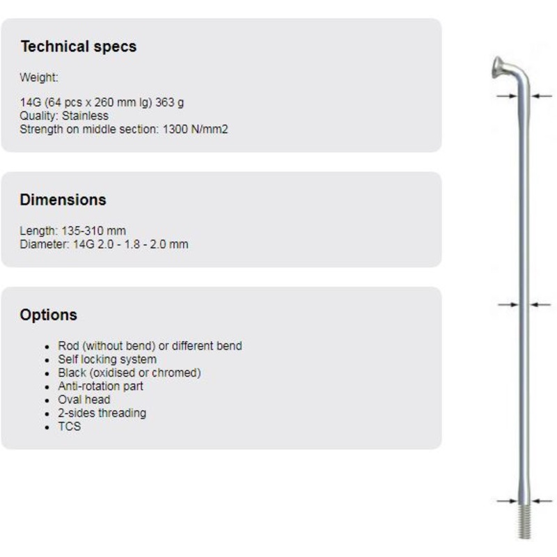 RAYO SAPIM RACE J NEGRO 2,0-1,8-2,0X284MM